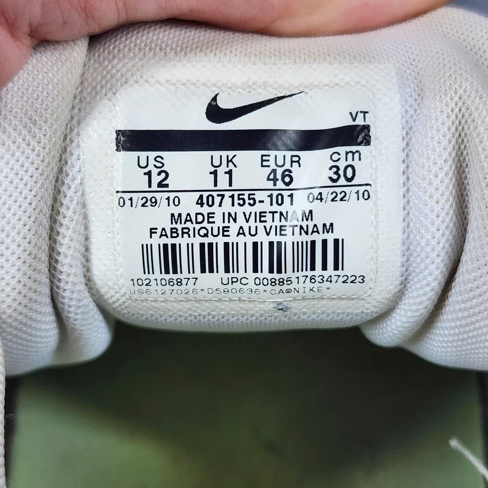 Nike Shox Shoes Mens‎ Size 12 White Mesh Running Athletic Sneakers 407155-101